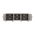 Tv Stand Storage Media Console Entertainment Center With Two Doors, Grey Walnut With Fireplace Grey 50 59 Inches Particle Board
