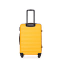 3 Piece Luggage Sets Abs Lightweight Suitcase With Two Hooks, Spinner Wheels, Tsa Lock, 20 24 28 Orange Orange Abs