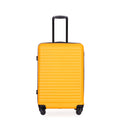 3 Piece Luggage Sets Abs Lightweight Suitcase With Two Hooks, Spinner Wheels, Tsa Lock, 20 24 28 Orange Orange Abs