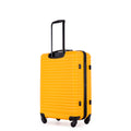 3 Piece Luggage Sets Abs Lightweight Suitcase With Two Hooks, Spinner Wheels, Tsa Lock, 20 24 28 Orange Orange Abs