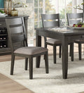 Gray Finish 7Pc Dining Set Table With 6X Drawers And 6X Side Chairs Upholstered Seat Transitional Dining Room Furniture Wood Wood Gray Seats 6 Wood Dining Room Transitional Rectangular Dining Table With Chair Wood