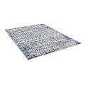 Moroccan Global Woven Area Rug Blue Cream Polyester