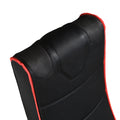 Foldable Gaming Chair With Onboard Speakers Black Red Polyester