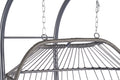 2 Person Outdoor Rattan Hanging Chair Patio Wicker Egg Chair Yes Sectional Dark Gray Uv Resistant Frame Water Resistant Cushion Garden & Outdoor American Design,American Traditional 2 Person Seating Group Polyester Rattan