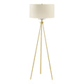 Pacific Metal Tripod Floor Lamp With Glass Shade Gold Cotton