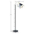 Arched Metal Floor Lamp With Chimney Shade Matte Black Iron