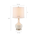 Gypsy Embossed Boho Table Lamp White Cotton