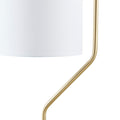 Angular Arched Metal Floor Lamp Gold Polyester