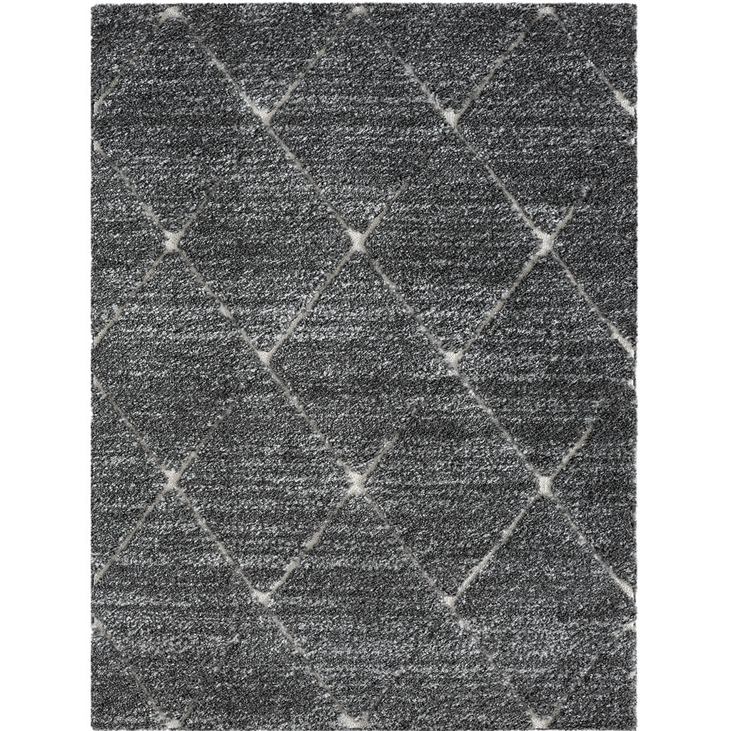 Talas Trellis Area Rug In Grey And Cream Grey Cream Polyester