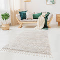 Talas Trellis Area Rug In Cream Cream Polyester