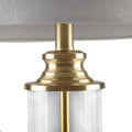 Clarity Glass Cylinder Table Lamp Set Of 2 Gold Cotton