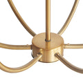 Savor 6 Light Traditional Candelabra Styled Chandelier Gold Cotton