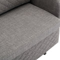 Coolmore Convertible Sleeper Sofa Bed, Modern Velvet Loveseat Couch With Pull Out Bed, Small Beautiful Seat Futon Sofa Bed With Headboard, 2 Pillows & Side Pockets For Living Room Light Grey Linen
