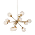 Paige 12 Light Chandelier With Oversized Globe Bulbs Gold Cotton