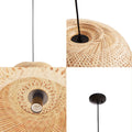 Bowl Shaped Bamboo Pendant Natural Bamboo