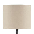 Textured Ceramic Table Lamp White Polyester