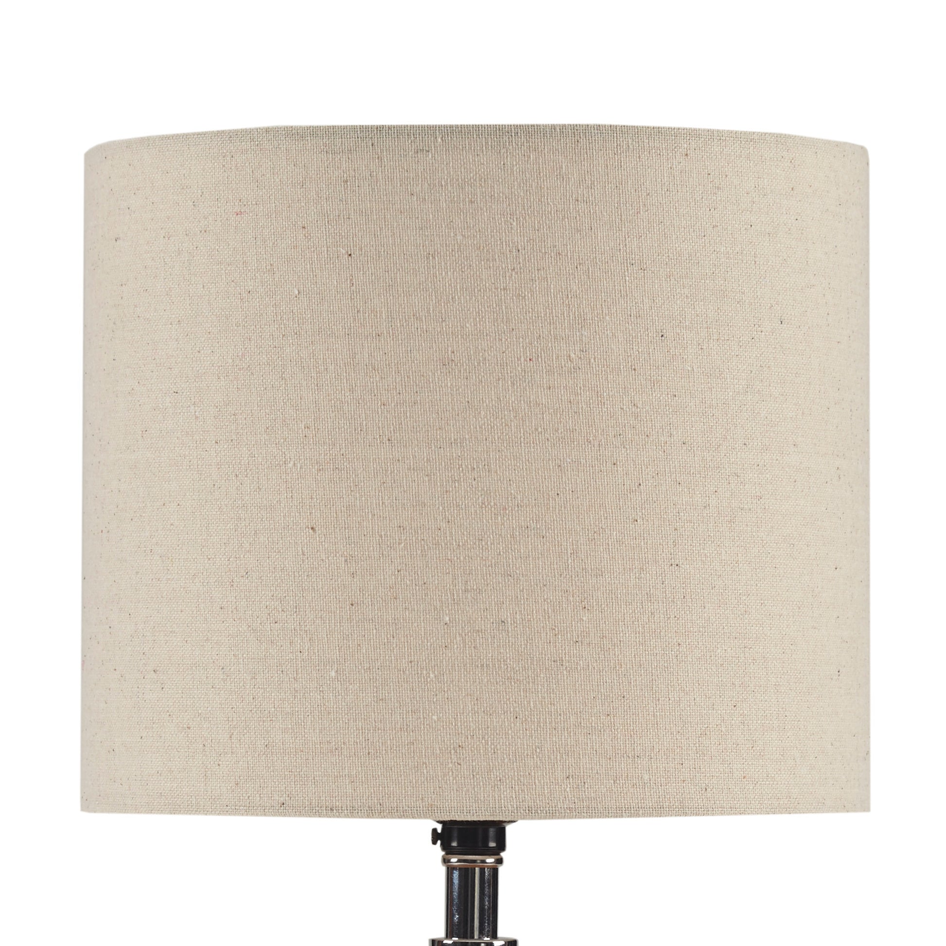 Textured Ceramic Table Lamp White Polyester