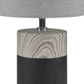 Textured Ceramic Table Lamp Black Polyester