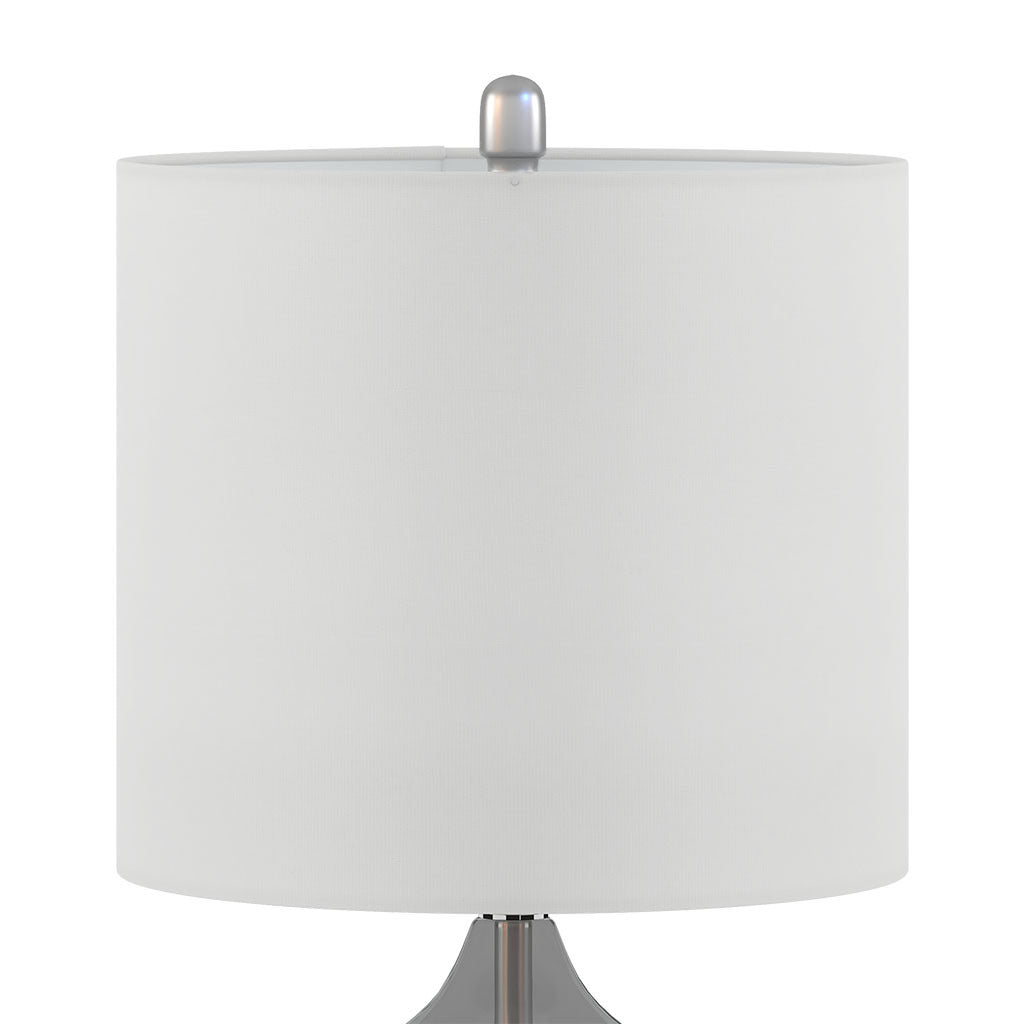 Ellipse Curved Glass Table Lamp, Set Of 2 Gray Cotton