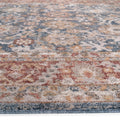 Persian Bordered Traditional Woven Area Rug Blue Red Polyester