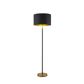 Metal Floor Lamp Black Cotton