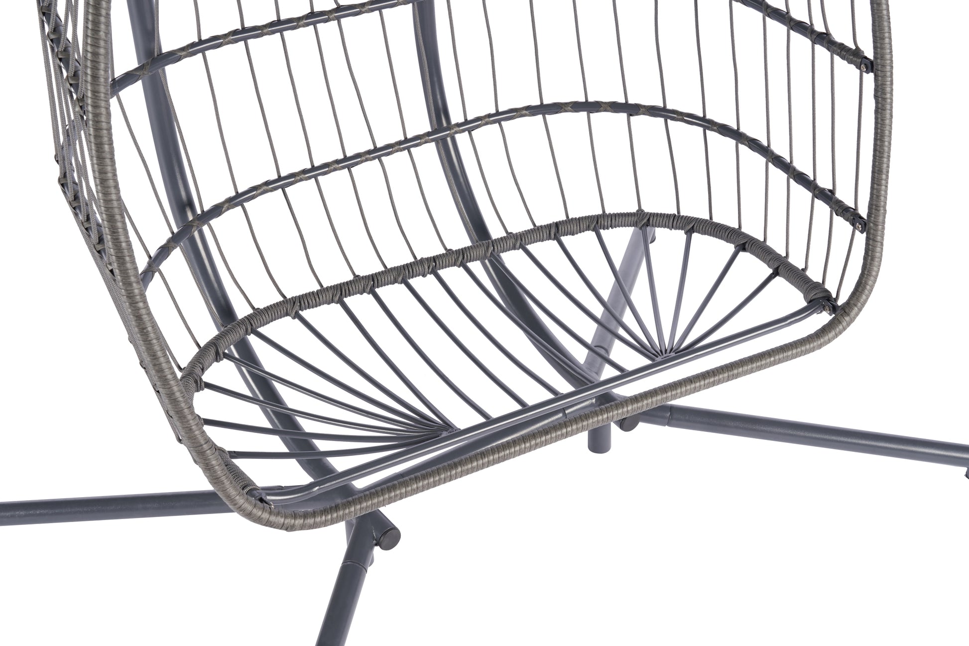 2 Person Outdoor Rattan Hanging Chair Patio Wicker Egg Chair Yes Sectional Dark Gray Uv Resistant Frame Water Resistant Cushion Garden & Outdoor American Design,American Traditional 2 Person Seating Group Polyester Rattan