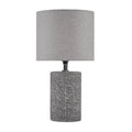 Embossed Ceramic Table Lamp Grey Polyester