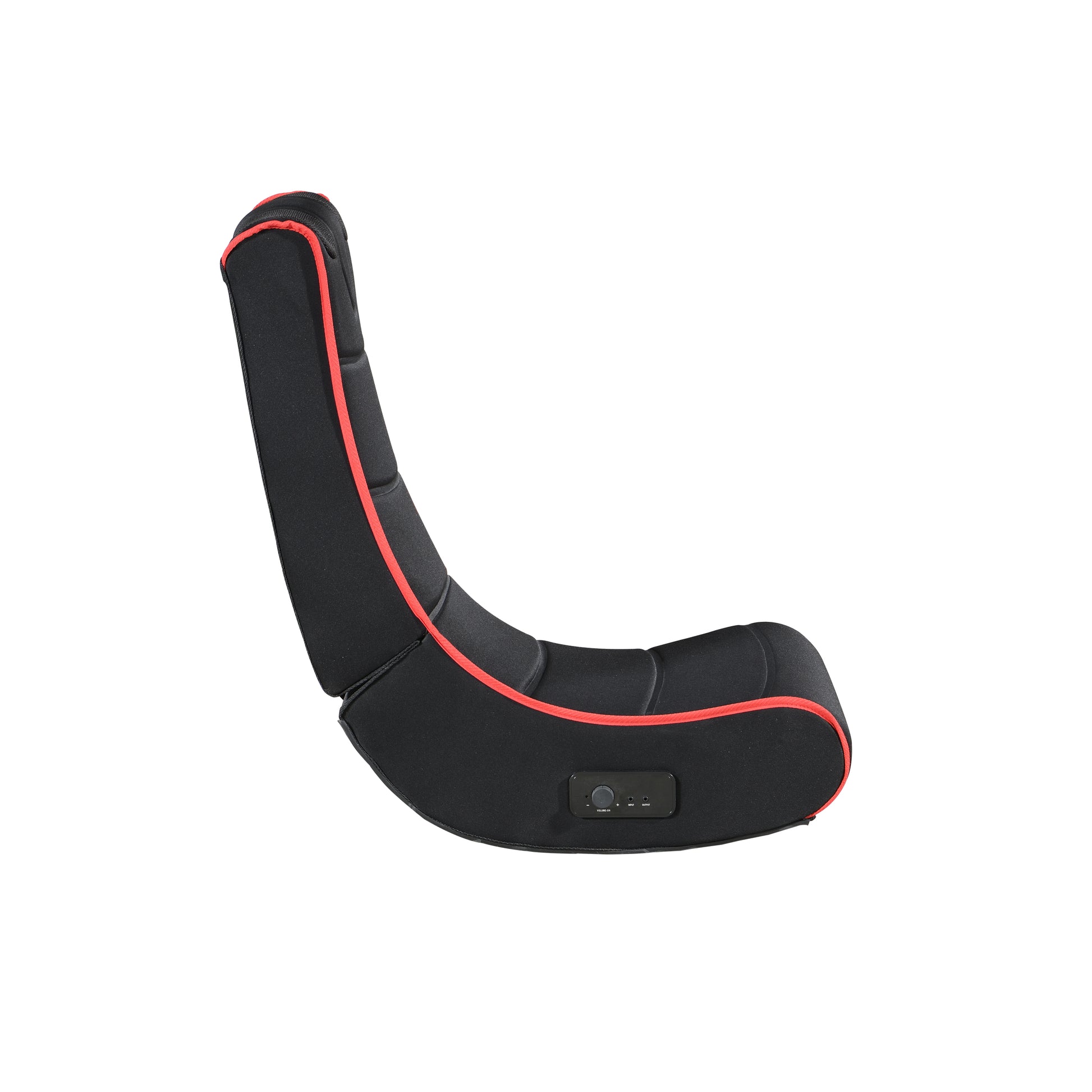 Foldable Gaming Chair With Onboard Speakers Black Red Polyester