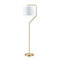 Angular Arched Metal Floor Lamp Gold Polyester