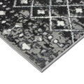 Moroccan Global Woven Area Rug Charcoal Polyester