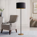 Metal Floor Lamp Black Cotton