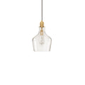 Bell Shaped Glass Pendant Gold Cotton