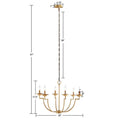 Savor 6 Light Traditional Candelabra Styled Chandelier Gold Cotton