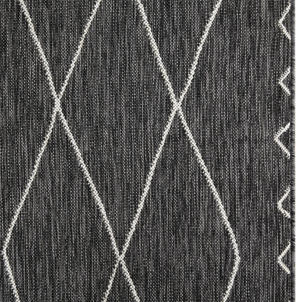 Darya Moroccan Indoor Outdoor Rug Grey Cotton