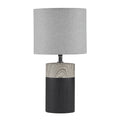 Textured Ceramic Table Lamp Black Polyester