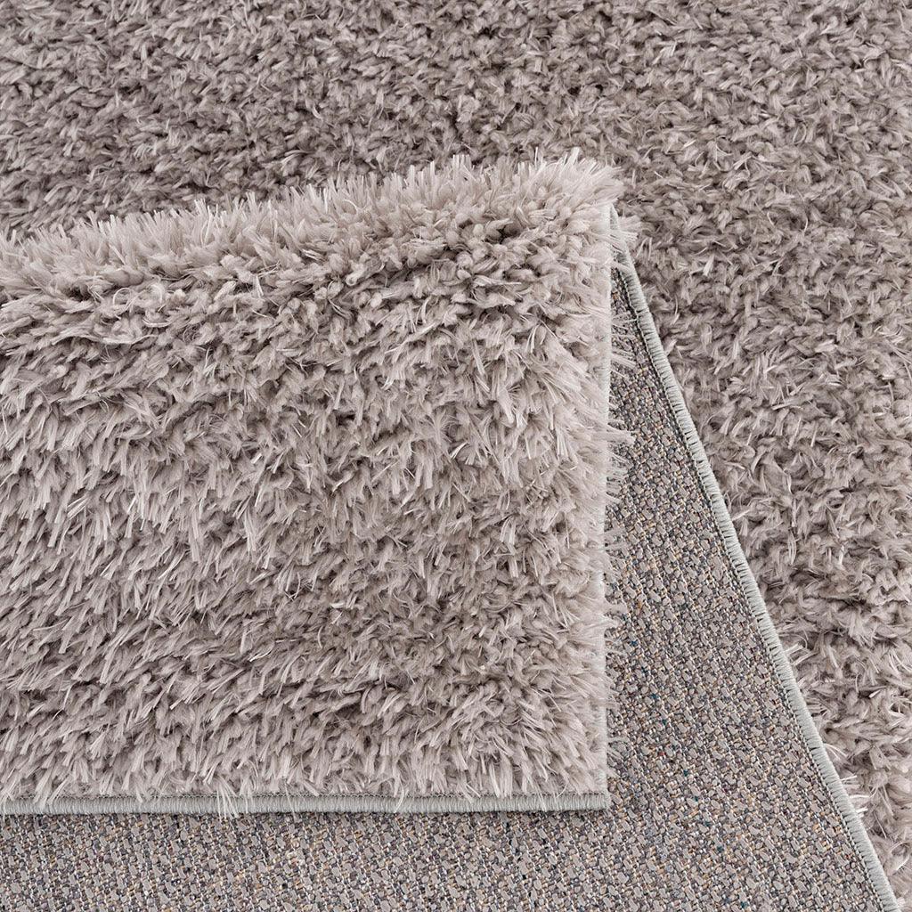 Super Soft Polyester Shag Area Rug Grey Polyester