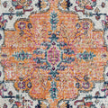 Boho Medallion Woven Area Rug Blue Multi Polyester