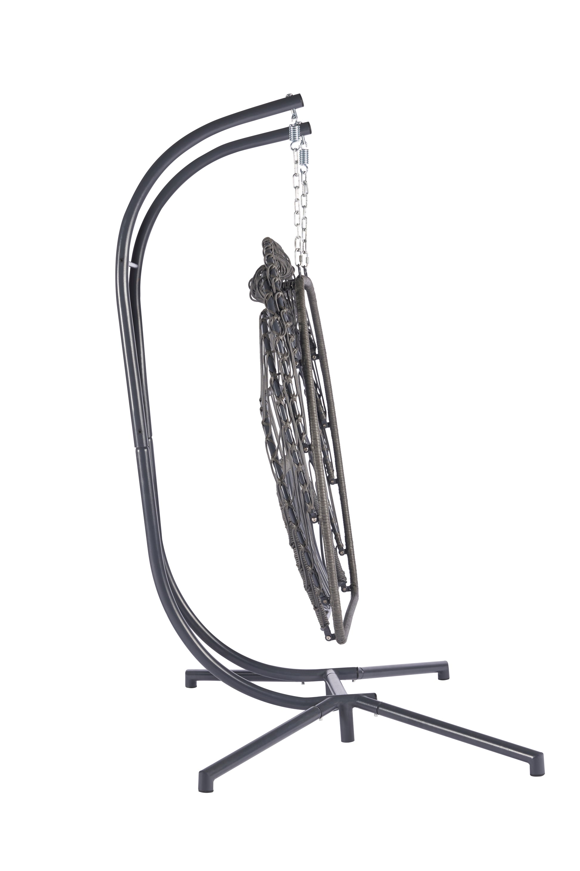 2 Person Outdoor Rattan Hanging Chair Patio Wicker Egg Chair Yes Sectional Dark Gray Uv Resistant Frame Water Resistant Cushion Garden & Outdoor American Design,American Traditional 2 Person Seating Group Polyester Rattan