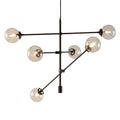 Cyrus 6 Globe Light Architectural Metal Chandelier Bronze Cotton