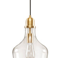 Bell Shaped Glass Pendant Gold Cotton