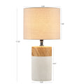 Textured Ceramic Table Lamp White Polyester