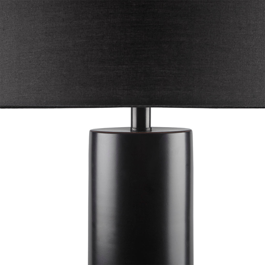 Fulton Concrete Table Lamp Black Cotton