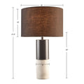 Fulton Concrete Table Lamp Black Cotton