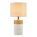 Textured Ceramic Table Lamp White Polyester