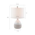 Driggs Ceramic Textured Table Lamp Grey Cotton