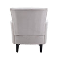 Armchair Modern Accent Sofa Chair With Linen Surface,Leisure Chair With Solid Wood Feet For Living Room Bedroom Studio,White White Upholstered Linen