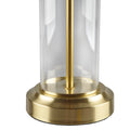 Clarity Glass Cylinder Table Lamp Set Of 2 Gold Cotton