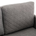 Coolmore Convertible Sleeper Sofa Bed, Modern Velvet Loveseat Couch With Pull Out Bed, Small Beautiful Seat Futon Sofa Bed With Headboard, 2 Pillows & Side Pockets For Living Room Light Grey Linen