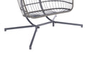 2 Person Outdoor Rattan Hanging Chair Patio Wicker Egg Chair Yes Sectional Dark Gray Uv Resistant Frame Water Resistant Cushion Garden & Outdoor American Design,American Traditional 2 Person Seating Group Polyester Rattan