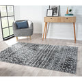 Moroccan Global Woven Area Rug Charcoal Polyester